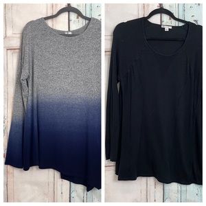 Cato Sweaters Black and Ombré Size Large